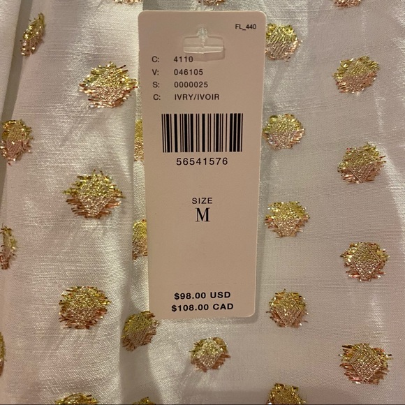 Anthropology Aria shimmer blouse M - Picture 9 of 10